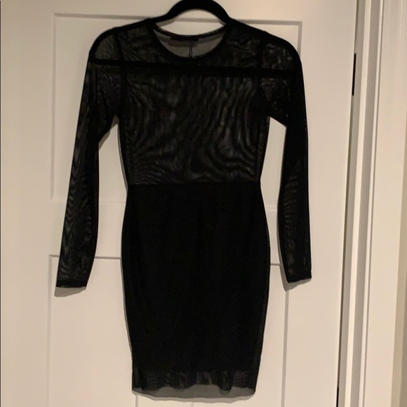 Nasty Gal Black mesh top dress - Picture 2 of 2